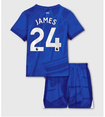 Chelsea Reece James #24 Hjemmebanetrøje Børn 2025-26 Kortærmet (+ Korte bukser)